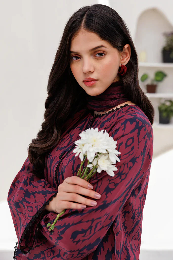 KARANDI 3PC PRINTED SHIRT WITH KARANDI PRINTED DUAPTTA AND TROUSER-V256