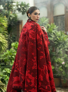 3 Pcs Digital Printed Lawn Shirt Trouser and Dupatta with Embroidered Patches MB 437