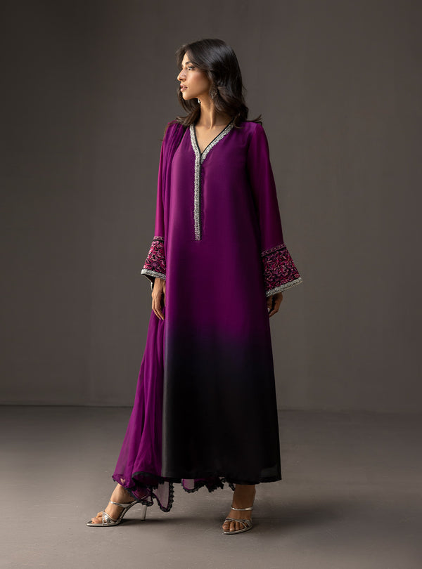 Zainab Chottani - 3 Piece Unstitched Embroidered and Printed SIlk Suit 226