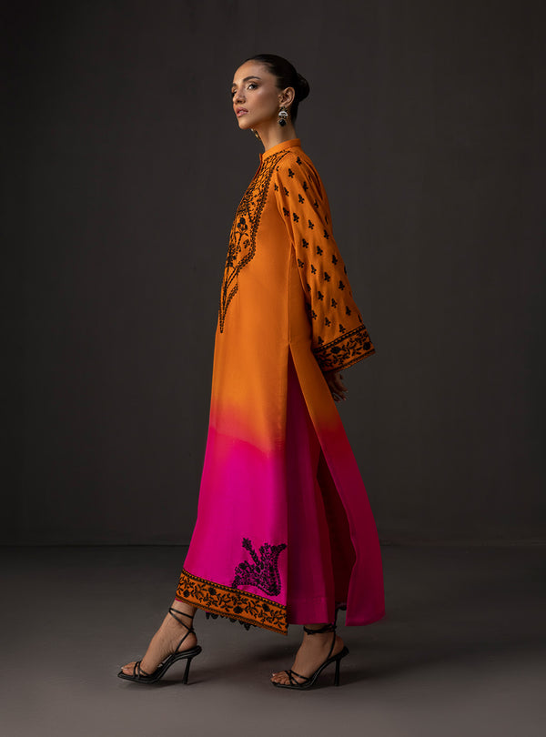 Zainab Chottani - 3 Piece Unstitched Embroidered and Printed SIlk Suit 228