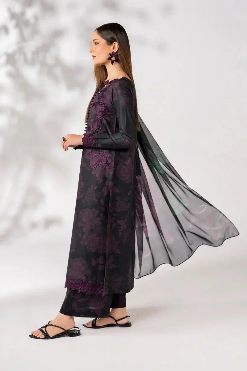 EMBROIDERED PRINTED UNSTITCHED LILEN  209
