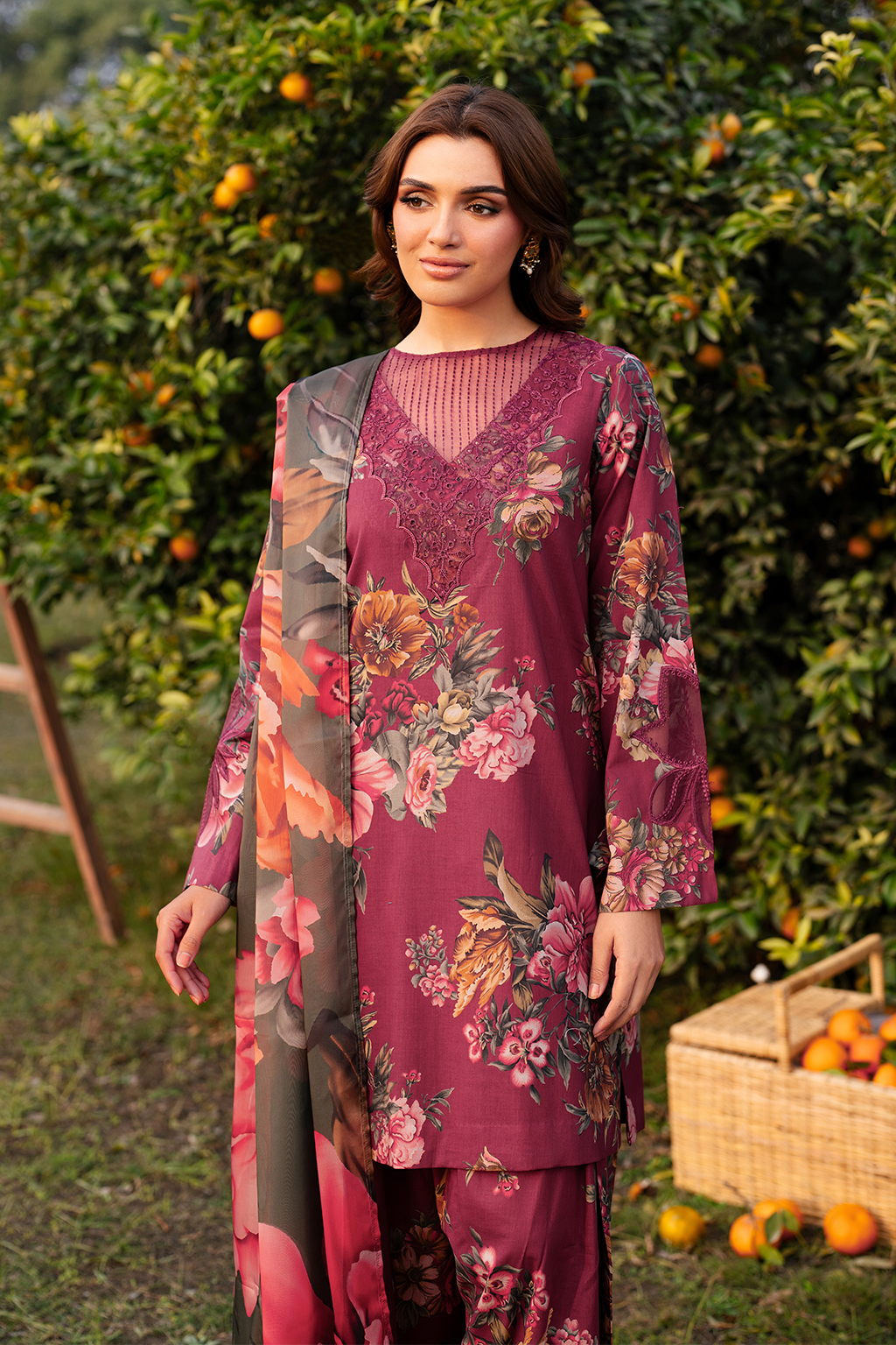 EMBROIDERED PRINTED UNSTITCHED LILEN  206