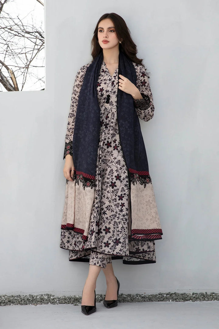 KARANDI 3PC PRINTED SHIRT WITH KARANDI PRINTED DUAPTTA AND TROUSER-254