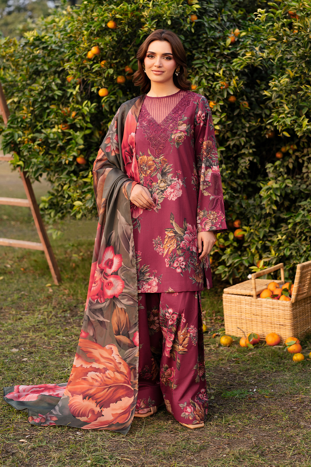 EMBROIDERED PRINTED UNSTITCHED LILEN  206