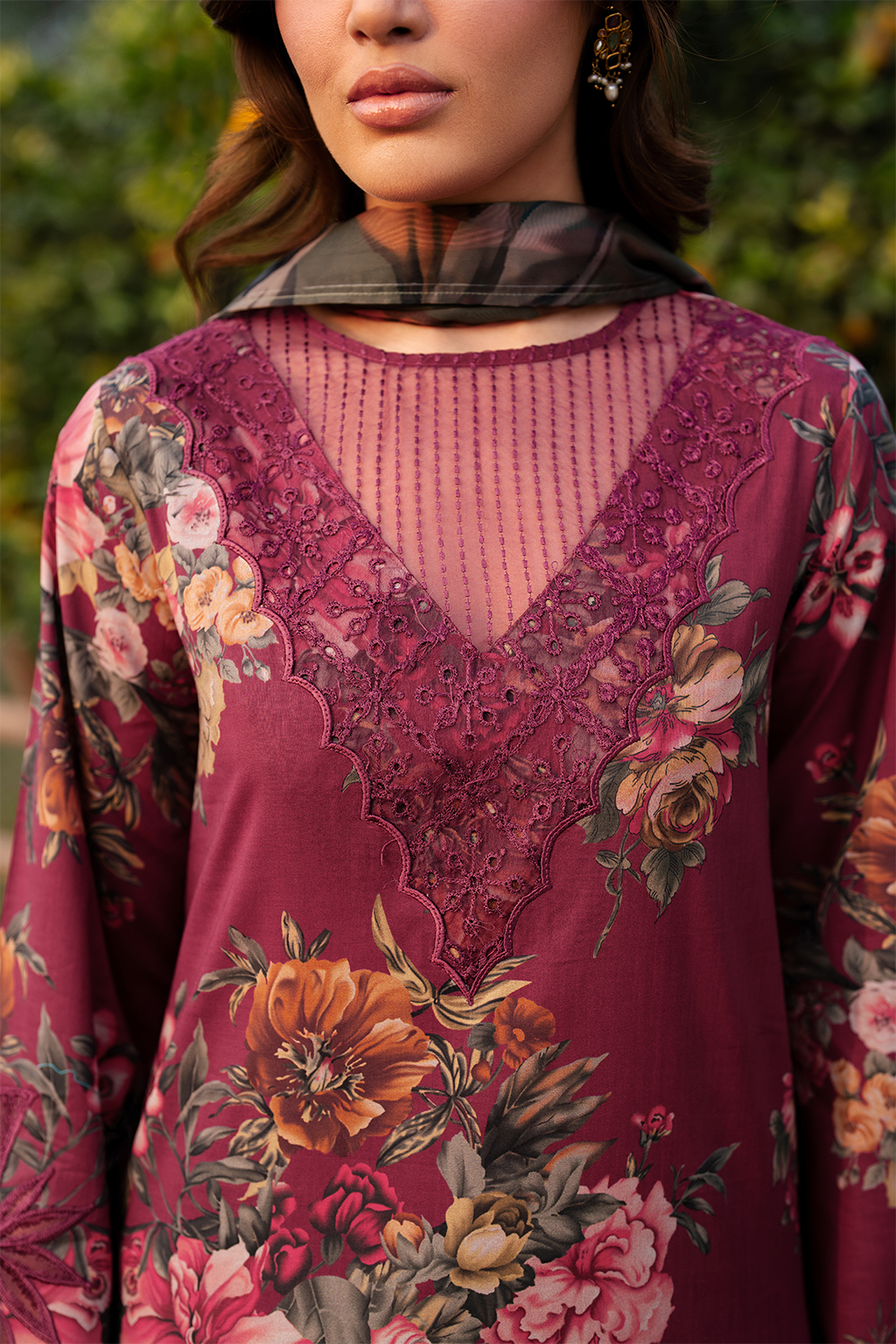 EMBROIDERED PRINTED UNSTITCHED LILEN  206