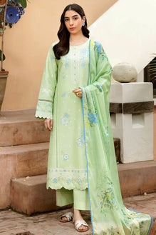 3 Pc Embroidered Lawn Shirt with Printed Polly Lawn Dupatta ZS 2630