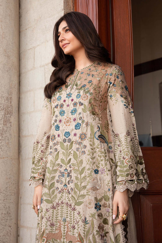 Dhanak-3PC Embroidered Shirt with Digital Printed Wool Shawl V669
