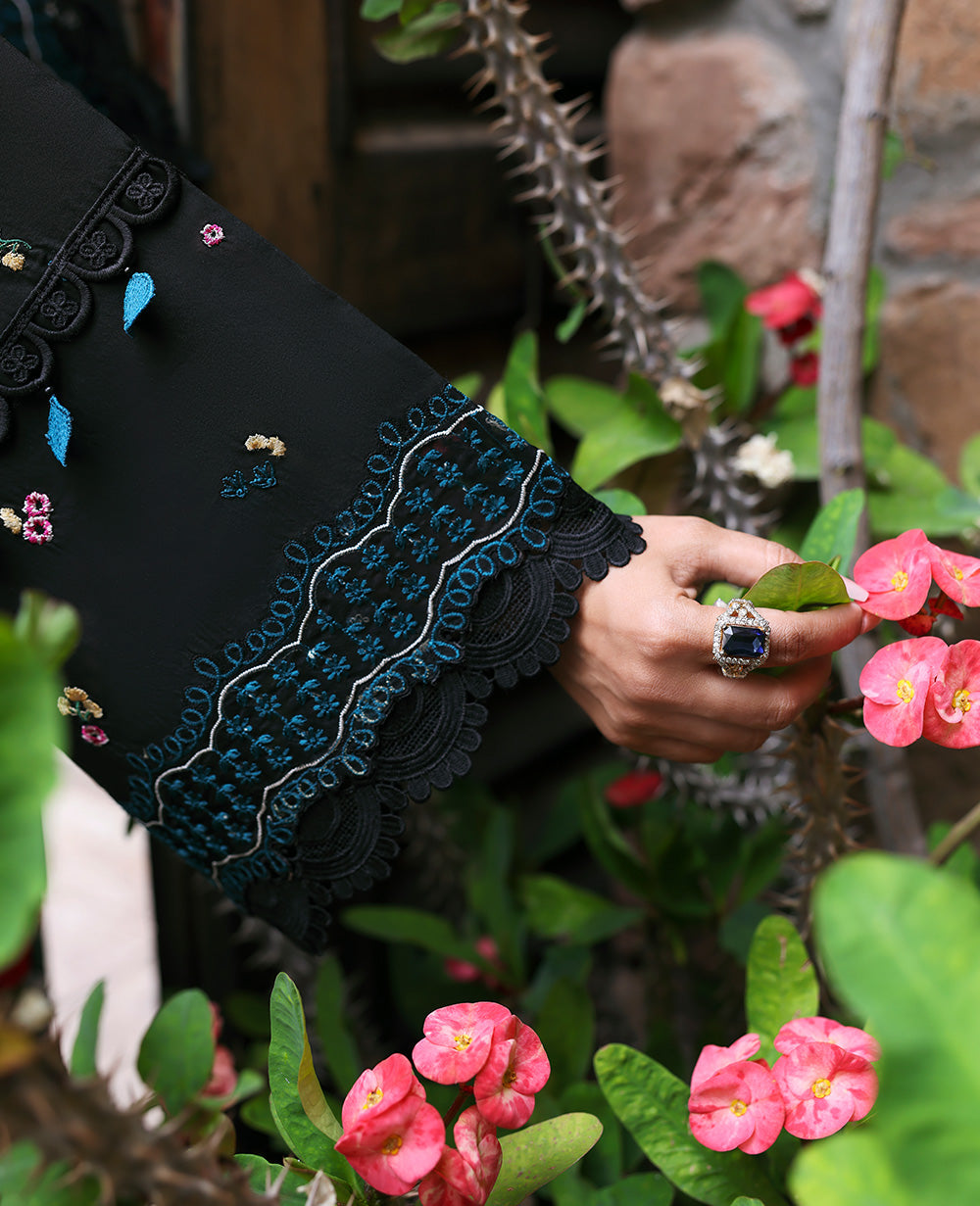 Dhanak-3PC Embroidered Shirt with Dhanak Embroidered Dupatta -113