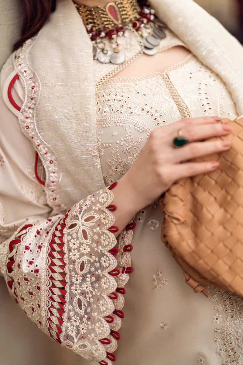 3Pc Embroidered Lawn Shirt with Embroidered Cotton Net Dupatta QL 2660