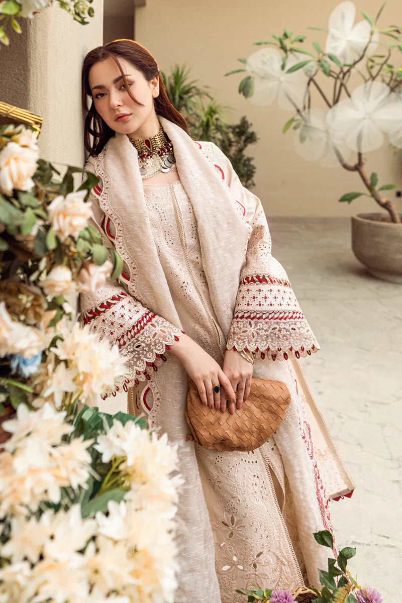 3Pc Embroidered Lawn Shirt with Embroidered Cotton Net Dupatta QL 2660