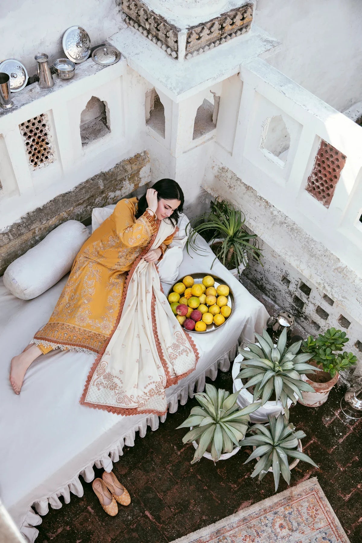 FLORENT - 3PC DHANAK EMBROIDERED UNSTITCHED DRESS - 222