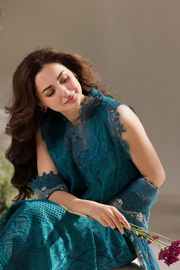 Dhanak-3PC UNSTITCED Embroidered Shirt with Digital Printed Embroidered Dupatta-224