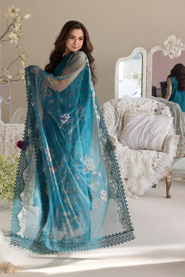 Dhanak-3PC UNSTITCED Embroidered Shirt with Digital Printed Embroidered Dupatta-224