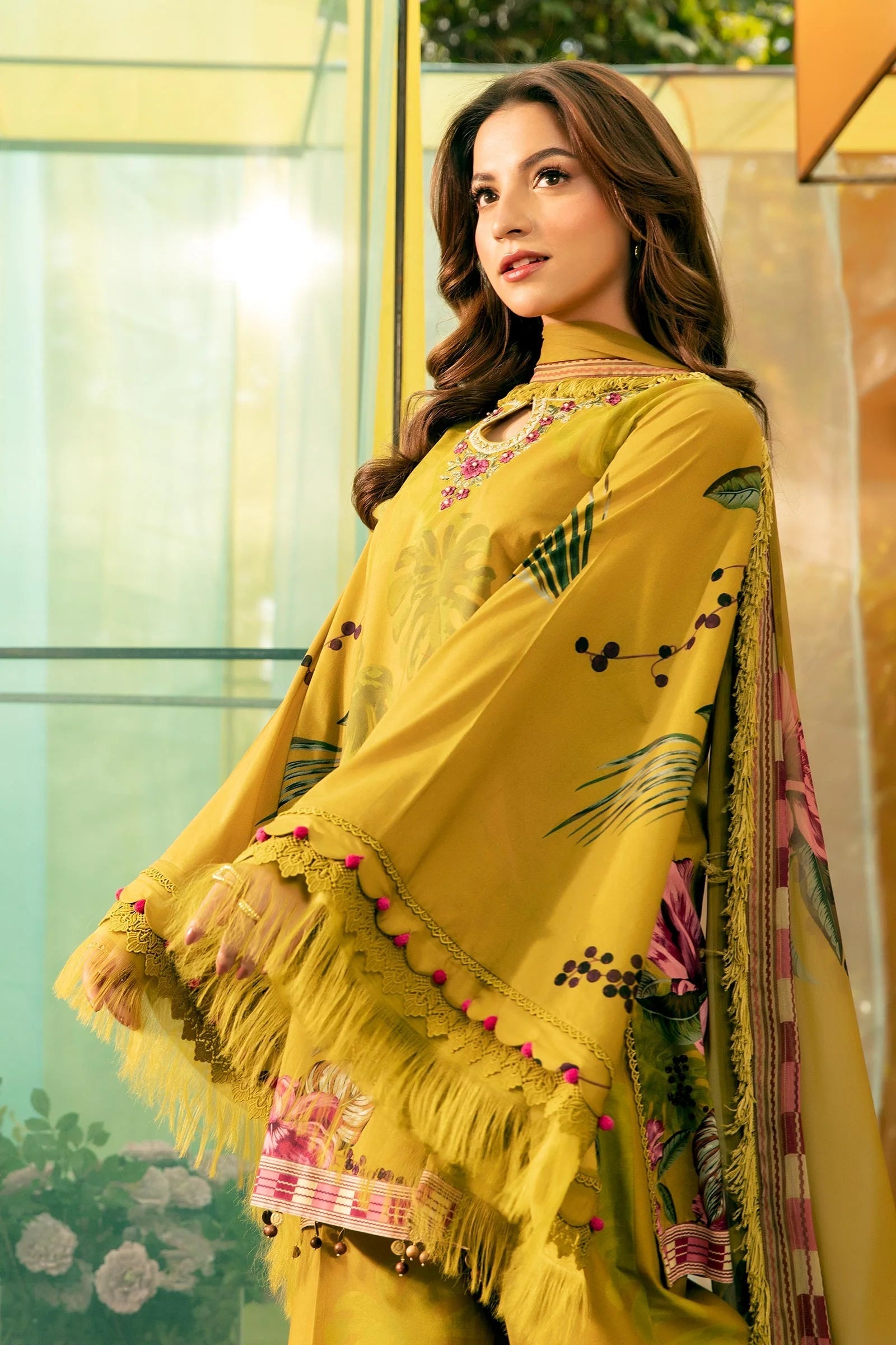 3Pc Digital Printed Lawn Shirt with Printed Dupatta MB 484