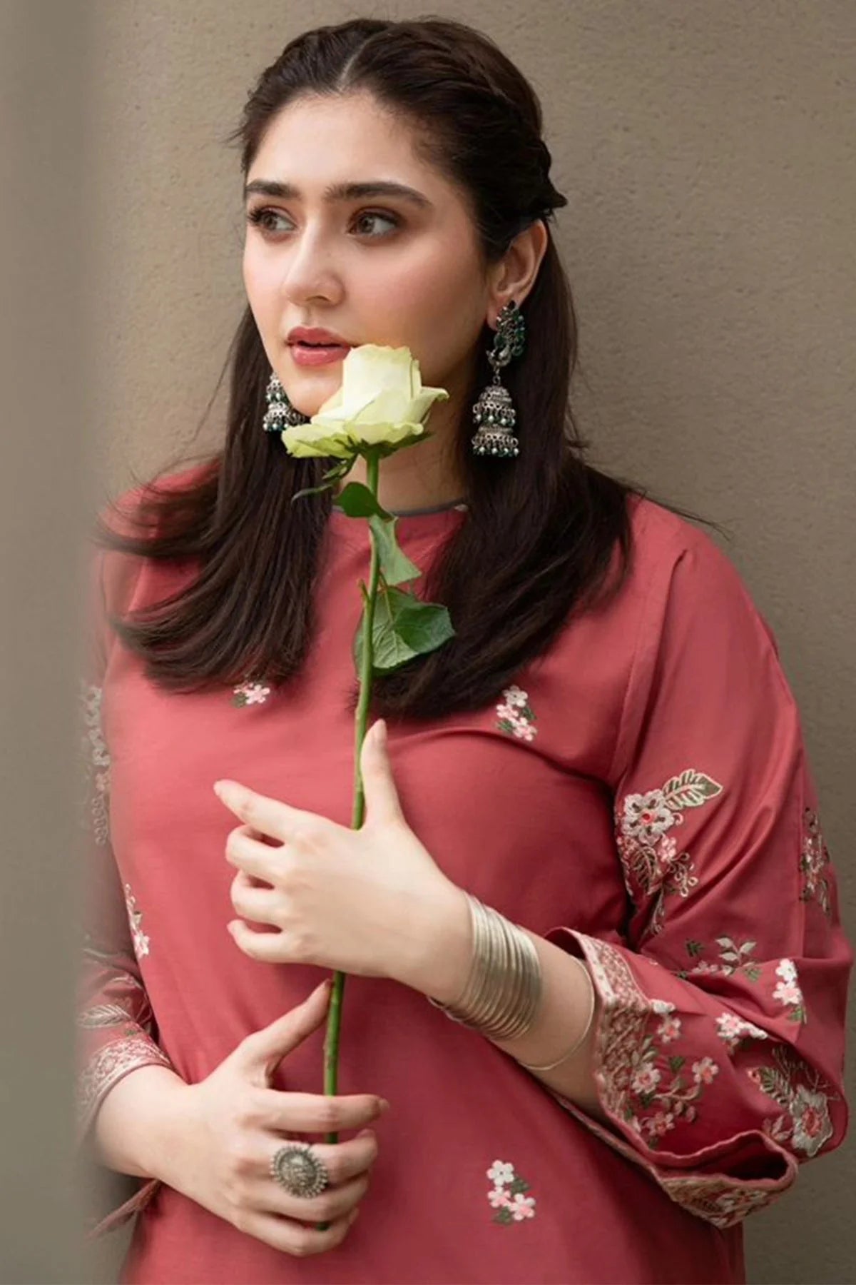 2PC DHANAK EMBROIDERED SHIRT AND TROUSER-103