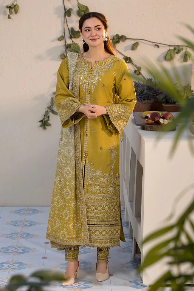 Dhanak-3PC Embroidered Shirt with Digital Printed Wool Shawl V260