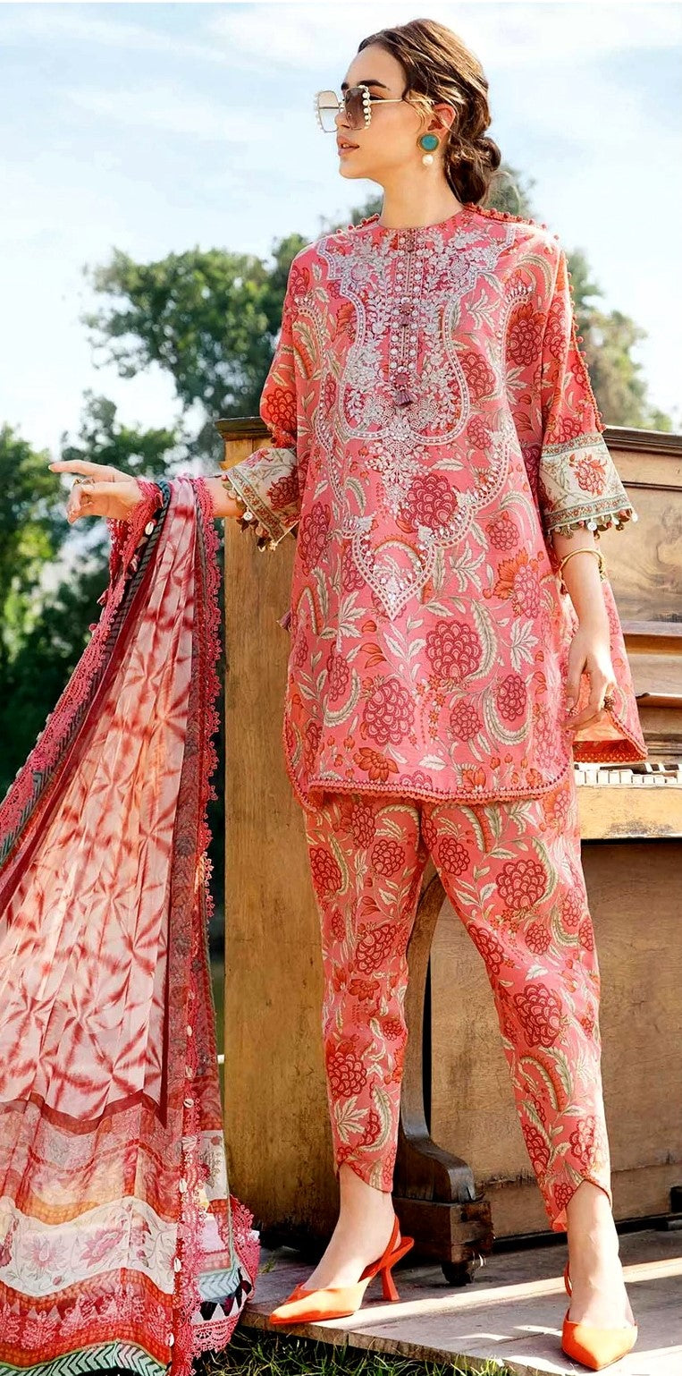 Unstichted Lawn 3 Pc Lawn Printed Dupatta 10010