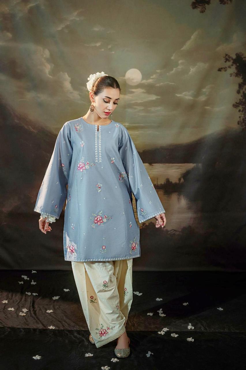 unstitch 2Pice lawn dress 10016