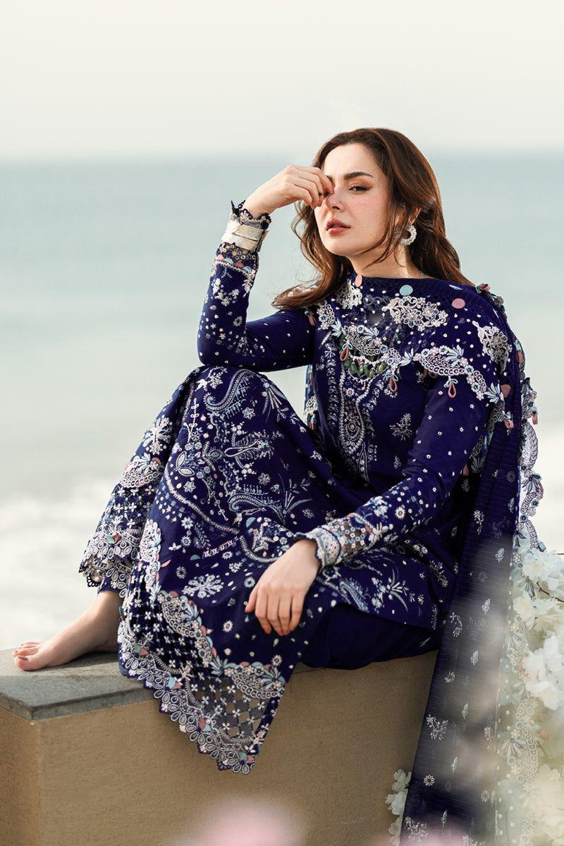 Luxury Lawn Embroidered Unstitched 3 Piece 10018