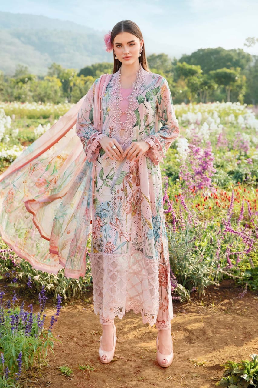 3 Pc lawn Printed Suit 525