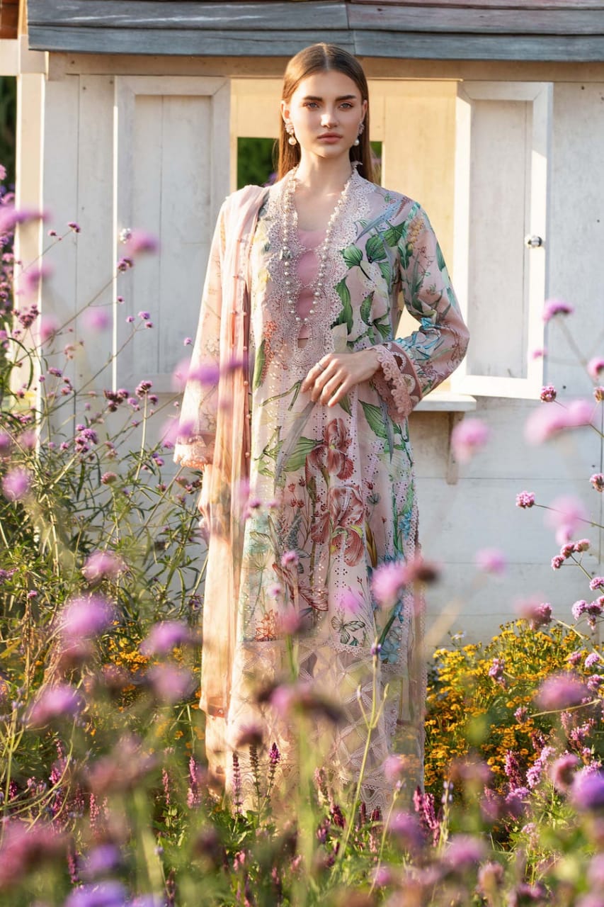 3 Pc lawn Printed Suit 525