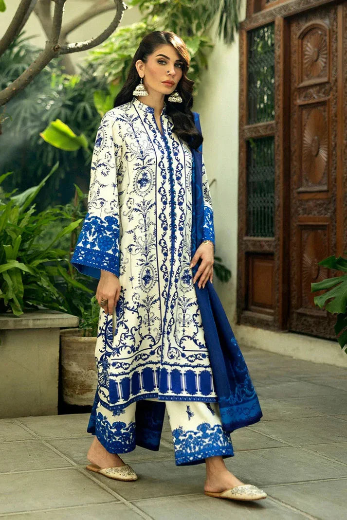 Unstitched 3 Pcs Digital Printed Lawn Suit with Printed Lawn Dupatta ZC 424